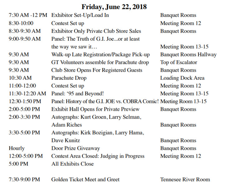 GIJoecon 2018 Friday Schedule - Surveillance Port