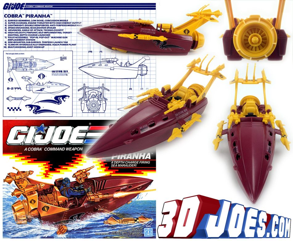 1990 G.I.Joe Cobra Piranha 3D Joes - Surveillance Port 01